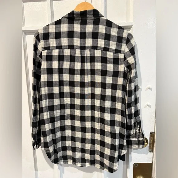 Madewell Black and White Checkered Shirt - Picture 3 of 4